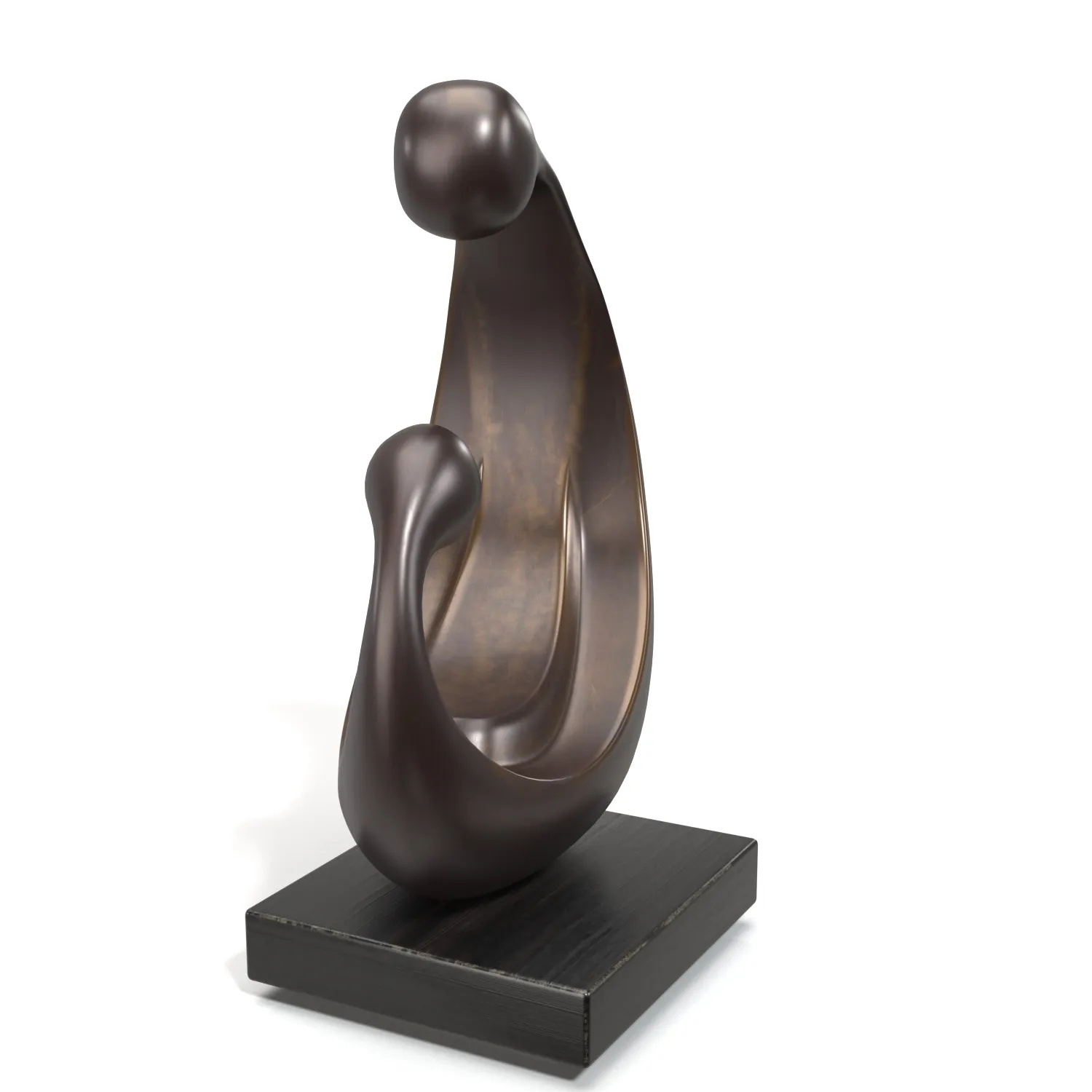 Compassion Bronze Abstract Mother PBR 3D Model_04